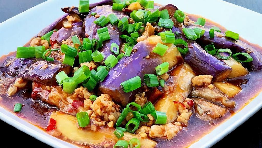 Eggplant In Garlic Sauce · Spicy. With chicken, beef or shrimp.