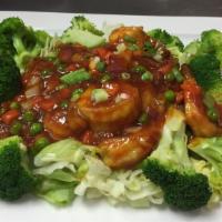 Hot Spicy Jumbo Shrimp · Hot & Spicy. Served with white rice.
