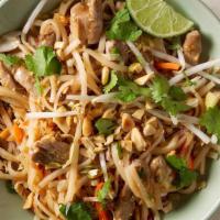 Pad Thai · Flavorful, sweet, and nutty. Fresh rice noodles made with egg, bean sprouts, chives, crushed...