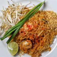 Penang Fried Noodles · Well seasoned and balanced with a charred aroma and mildly spicy. Wok fried flat noodles mad...