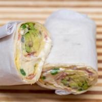 Mexican Wrap · Avocado, egg omelette (fresh jalapeno, tomato, onion) on wrap.