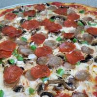 House Special Pizza · Pepperoni, sausage, mushrooms, peppers and onions.