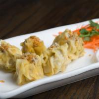 Four Pieces Steamed Dumpling(4Ps) · Steamed minced shrimp and chicken wrapped in wonton skin topped with fried garlic and served...