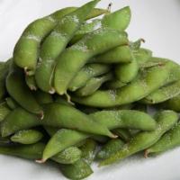 Edamame · Lightly salted steamed Japanese soybean.