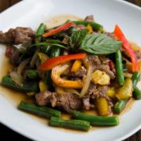 Basil · Sauteed with garlic, basil, chili, onion, scallion, green bean and bell pepper in homemade b...