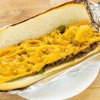 Philly Cheesesteak · Steak sautéed with peppers, onion & melted American cheese
