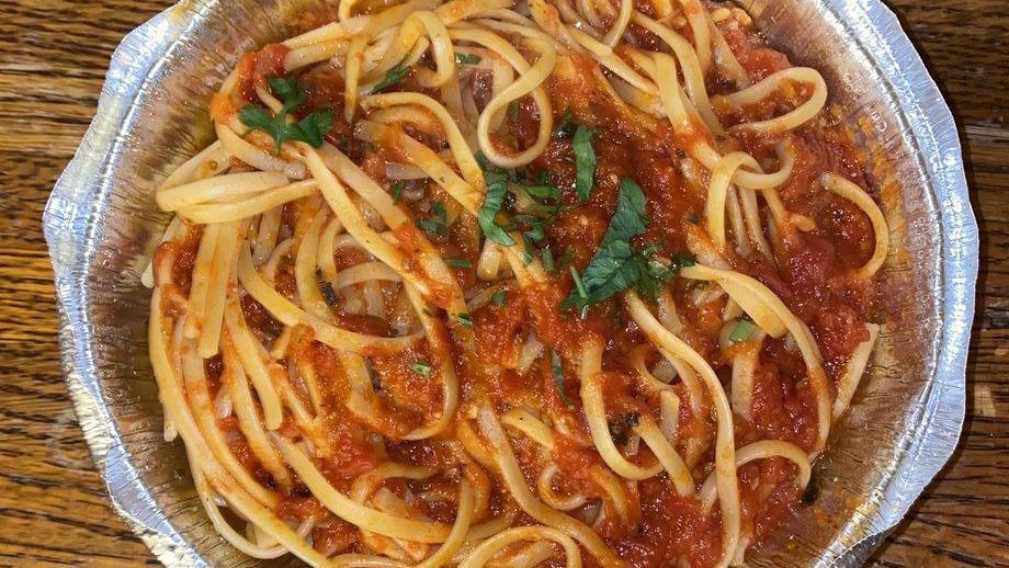 Pasta With Marinara Sauce · Fresh tomatoes sautéed with garlic, oil and oregano.