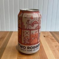 Two Robbers - Hard Seltzer · Two Robbers, Craft Hard Seltzer, Peach Berry, Philadelphia PA, 5.2% abv