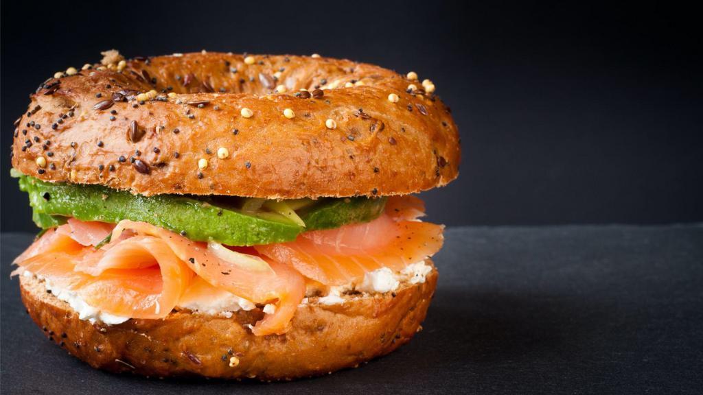 Poppy Seed Bagel · Classic raisin poppy seed bagel with customer's choice of add-ons.