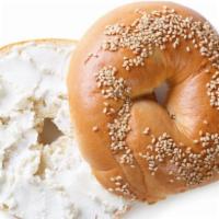Sesame Bagel · Classic sesame bagel with customer's choice of add-ons.