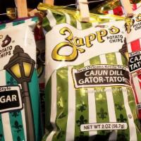 Zapp'S Chips · Kettle style chips availbale in Regular, and Cajun Dill.