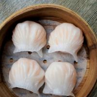 Crystal Shrimp Dumpling (4) · Four pieces.