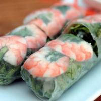Summer Rolls · Fresh lettuce, cucumbers, carrots, bean sprouts, mint, and vermicelli noodles. Wrapped in ri...