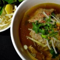 Kuay Thiew · THAI PHO: Beef bone broth that has been simmered in brisket flanks, herbs and spices overnig...