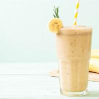 Almond Latte Smoothie · Banana, almonds, agave and cinnamon blended with creamy nut milk.