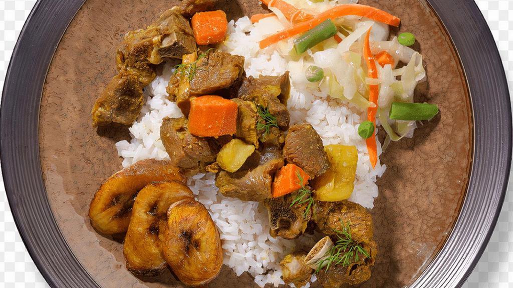 Curried Goat (Large) · Goat meat marinated in curry and other Caribbean spices!
*Prices and offerings are subject to change.