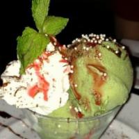 Ice Cream · Vanilla flavor, chocolate flavor or green tea flavor.