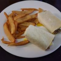Chicken Cheese Steak Sandwich · Grilled chicken, mushrooms, onions and American cheese.