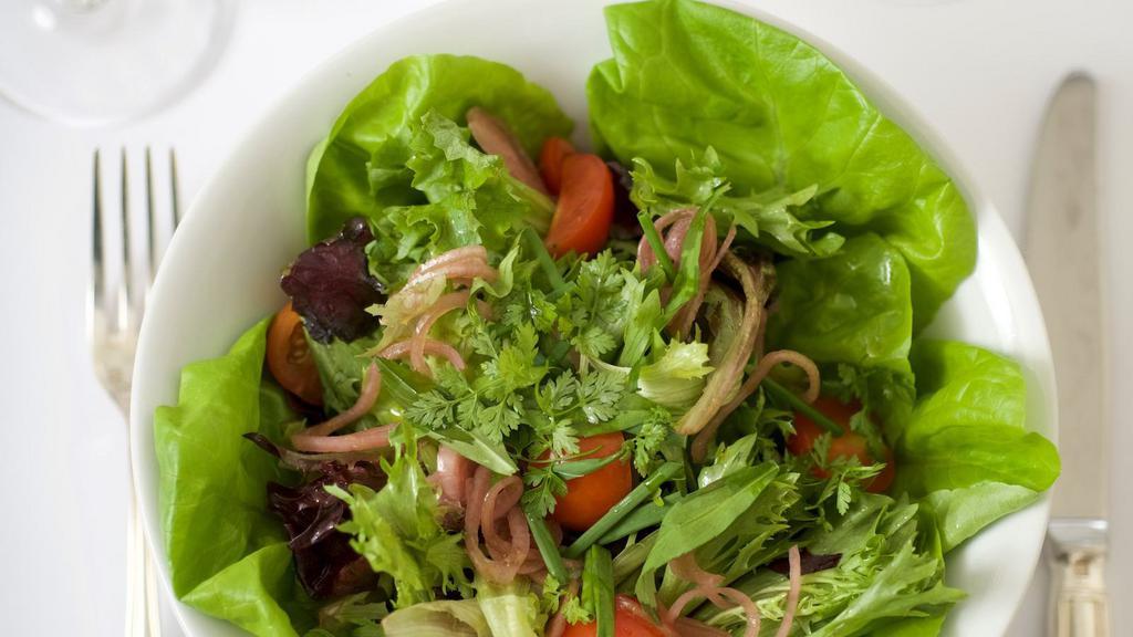 Salade  Verte Du Bilboquet · Organic Mesclun, Cherry Tomatoes, Fresh Herbs