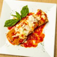 Eggplant Rollatini Dinner · Served with your choice of pasta or salad.