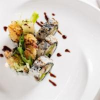 *Shrimp Tempura Roll · tempura shrimp, avocado, cucumber, crab meat, sesame seed