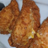 Empanadas (3) · 3 Crispy turnovers filled with beef, chicken, pork or cheese.
3 for $9 / 6 for $15