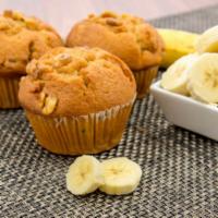 Banana Nut Muffin · Small and savory baked good.