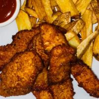 ⭐Chicken Fingers & French Fries · Served as your size of choice with French fries and side of sauce.