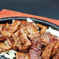 양념돼지갈비 (Yang Nyum Dwe Ji Galbi) · marinated boneless pork short rib