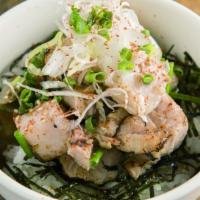 Char Siu Bowl (Salt Seasoning) · Pickles, green onion, pepper powder scallion, sesame nori.