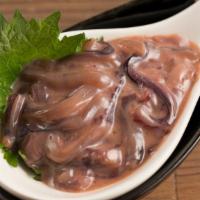 Shiokara (Fermented Salted Squid) · Squid, salt, squid liver.