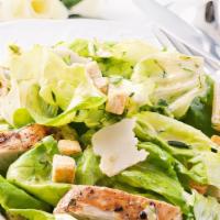 Bbq Grilled Chicken Breast House Garden Salad  · Fresh crispy leaf lettuce, romaine lettuce, cucumbers, carrots, tomatoes and fresh bell pepp...