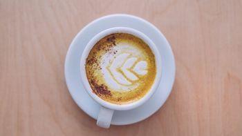 Golden Latte · A blend of turmeric, ginger, coconut cream, ashwagandha, lion’s mane, and reishi with your c...