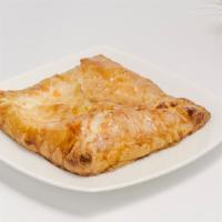 Penovani Khachapuri · Golden crispy pie made with puff pastry & a mixed molted cheese. 
Vegetarian.