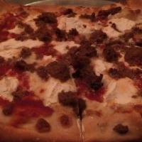 Sweet Lou'S Lasagna Pizza · Homemade meat sauce, ricotta cheese, tomato sauce, and mozzarella cheese.