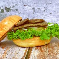 Gyro Burger · Beef&Lamb Gyro, Brioche Burger Bun, Lettuce, Tomatoes, onion, Pickles