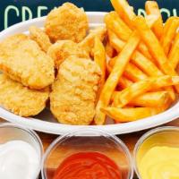 Chicken Nuggets Whit French Fries · Chicken Nuggets served with french fries