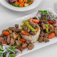 Et Kavurma (Roasting Meat) · Roasting meat on top of rice. Served with house salad.