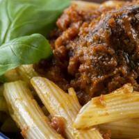 Ziti · with Meatballs or Sausage for an additional cost.
