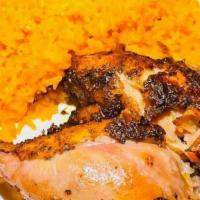 Quarter Chicken W/ Rice And Beans · 