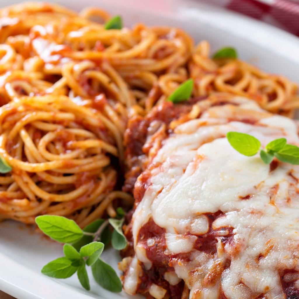 Veal Parmigiana · Served with choice of pasta or vegetables.