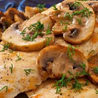Chicken Marsala · Served with choice of pasta or vegetables.
