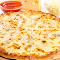 White Pizza · Limit two pizzas per order.* fresh mozzarella, parmigiano, and ricotta cheese.