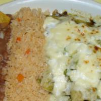 Enchiladas · Pollo o Bistec / Chicken or Steak. Verdes o rojas/green sauce or red sauce.