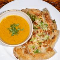 Scallion Pancake · Vegan. Crispy on the outside, chewy in the middle - hand-folded, multi-layered, pan-fried Ta...