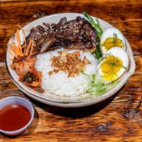Korean Bbq Short-Rib Rice Bowl · A large 6 oz portion of delicious Grassfed Beef Short-Rib marinated for 24 hours in an impor...