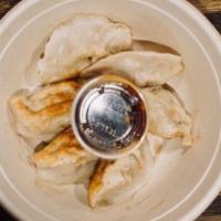 Pan-Fried Dumpling (6) · Pork and chive.