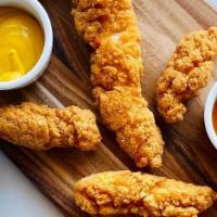 Chicken Fingers · served with honey mustard