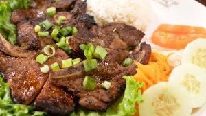 Hp2 Grilled Pork Chop With Steamed Rice · Served with steamed rice.