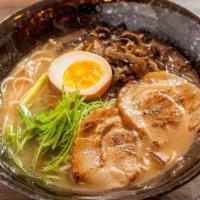 Pork Miso Ramen · Straight, thin noodles in a miso-based 